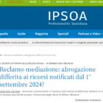 Reclamo-mediazione: abrogazione differita ai ricorsi notificati dal 1° settembre 2024?