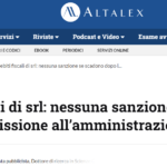 Debiti fiscali di srl: nessuna sanzione se scadono dopo l’ammissione all’amministrazione straordinaria (nota a Cass. 26728/2023)